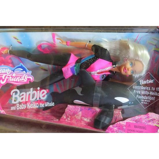 Barbie オーシャンフレンズバービーとベイビーケイコクジラセット_1