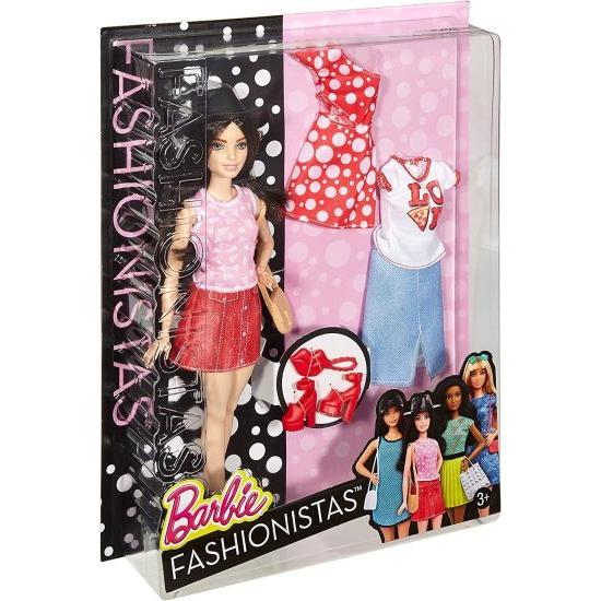 Barbie バービーファッショニスタプチダークヘアのバービー人形2つの追加の衣装_6