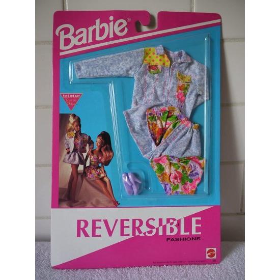 Barbie バービーリバーシブルファッション - デニムジャケット、フローラルトップ、デニムスカート（1992）