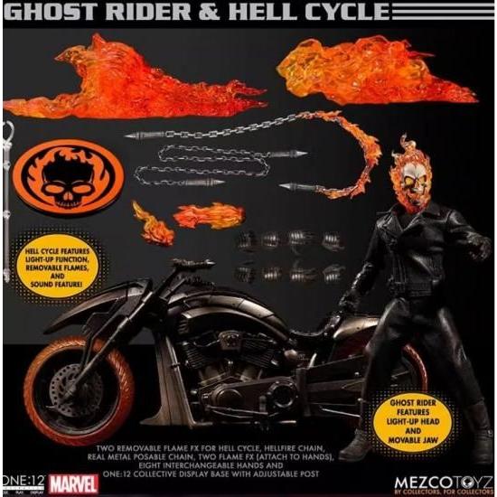 Mezco ゴーストライダー & ヒルバイク 112スケール アクション