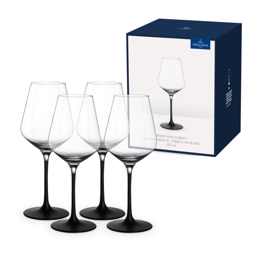 Villeroy & Boch Manufacture Rock White Set of 4 Beautiful Set of Wine