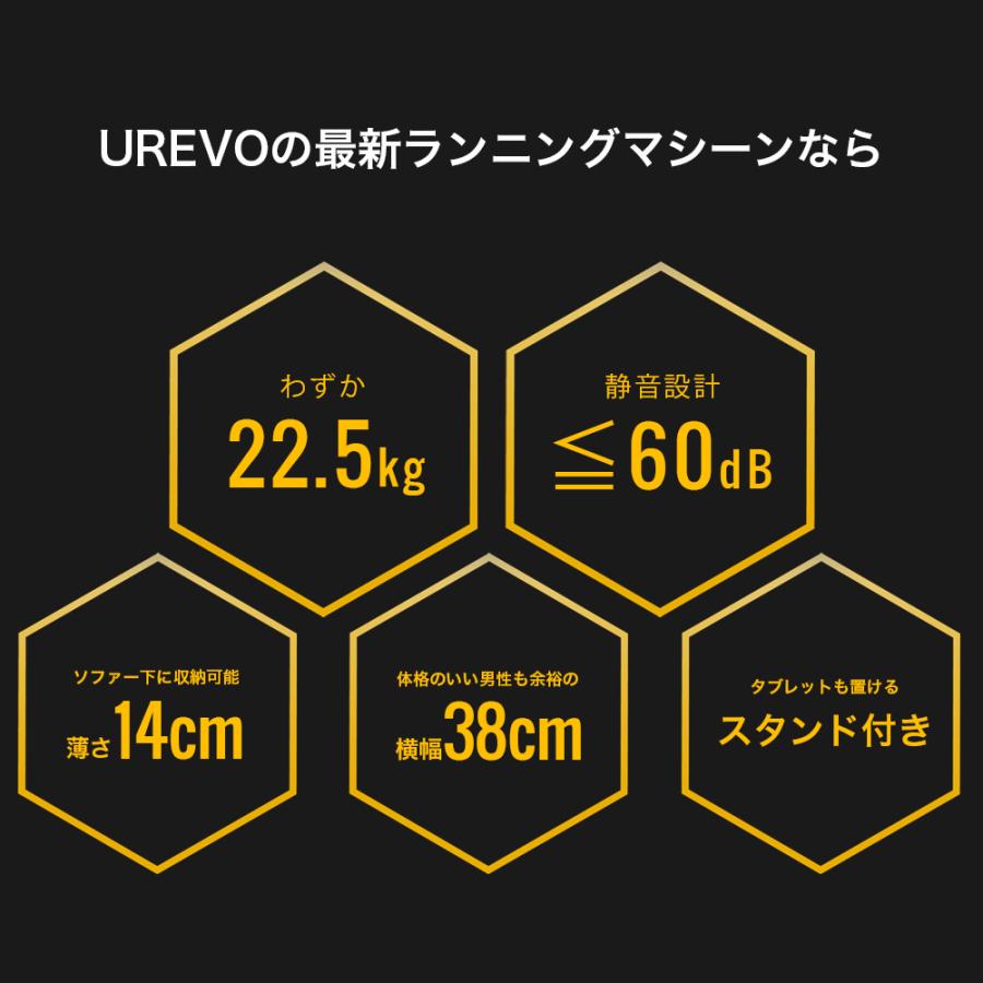 ランニングマシン トレッドミルウォーキングマシン 静か ルームランナー UREVO 最軽量級 22.5kg 極薄 14cm 10km/h｜worldtrendshopnshop｜08