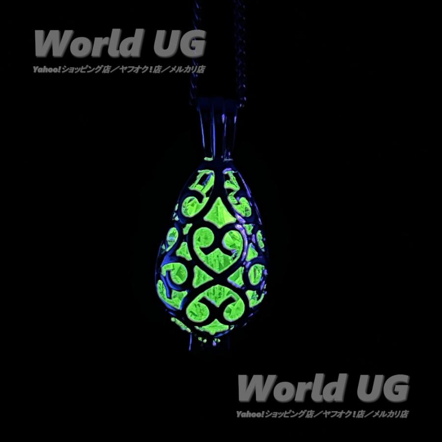 再々入荷 ウランガラス ロケットペンダント ティアドロップ 40cm