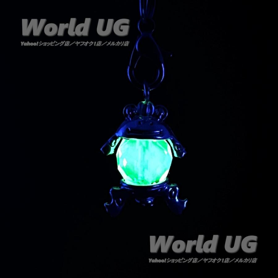 ウランガラス カエル型ストラップ 多面体ビーズ 黄色 10mm |  | 02