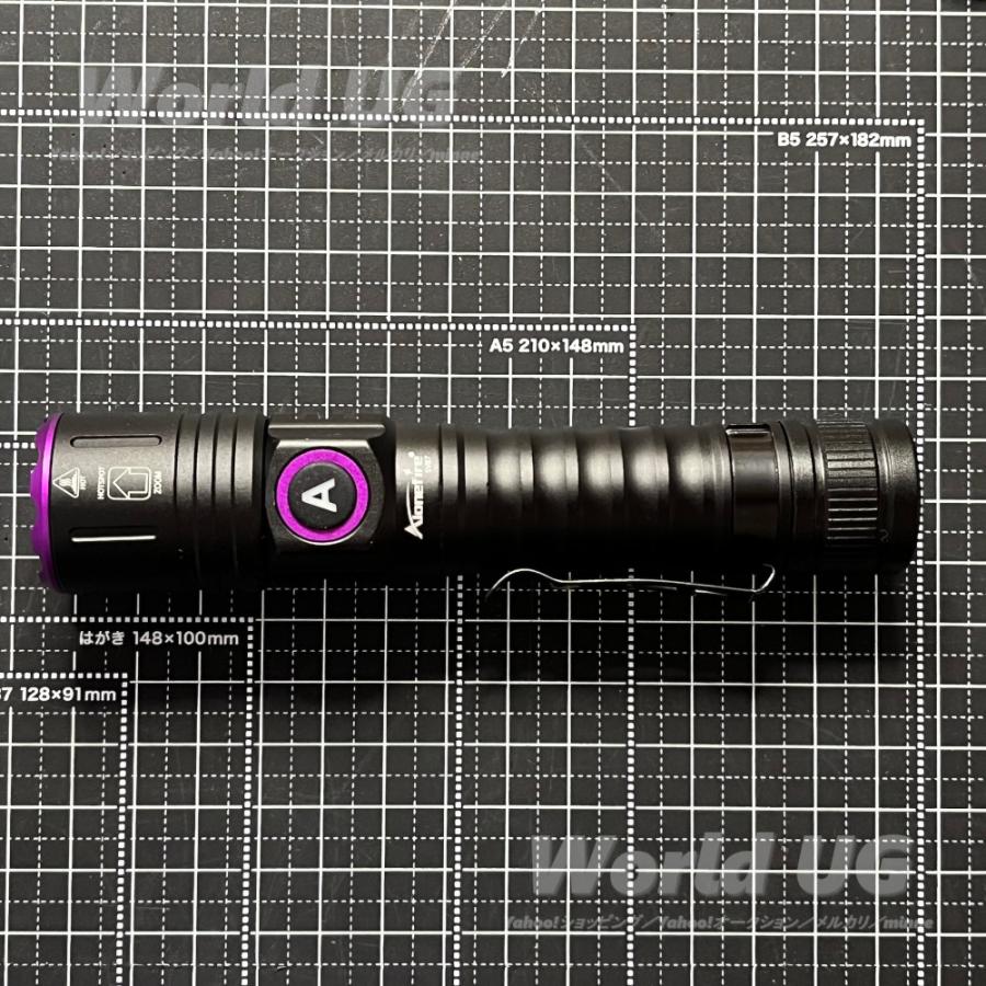 UV 紫外線 LED 365nm フラッシュライト World UG 推奨 偽札防止印刷の蛍光観察可 | 