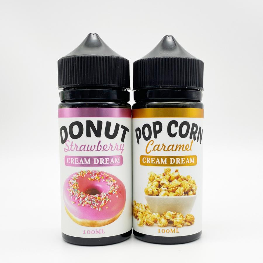 Cream Dream Strawberry Donut / Caramel Pop Corn / 100ml 大容量 クリームドリーム