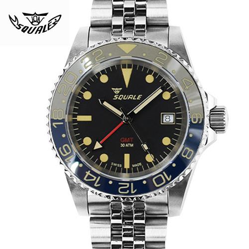 メンズ腕時計 ダイバーズウオッチ 40代 スクワーレ Squale 時計 1545tgc トロピック Gmt オートマチック ブラックダイアル ステンレスベルト 1545tgc ワールドインターネットショップ 通販 Yahoo ショッピング