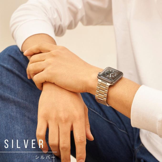 アップルウォッチ バンド apple watch ベルト ステンレス 46mm 45mm 44mm 42mm 41mm 40mm 11 10 9  se メンズ レディース | Apple Watch | 15