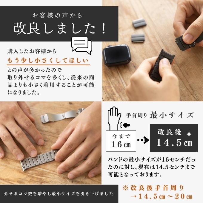 アップルウォッチ バンド apple watch ベルト チタン 40mm 41mm 42mm 44mm 45mm 46mm 11 10 9  se ステンレス メンズ ビジネスの画像