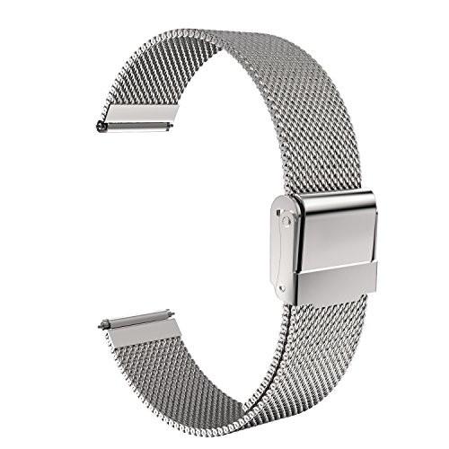 20mm Quick Release Universal Watch Band, MoKo Mesh Stainless Steel Bracelet Replacement Strap for Samsung Gear S2 Classic/Motorola Moto 360 2nd Gen M