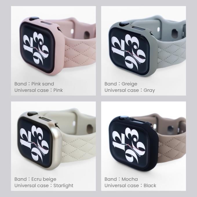 アップルウォッチ バンド apple watch ベルト シリコン ラバー キルティング 40mm 41mm 42mm 44mm 45mm 46mm 11 10 9  se おしゃれ かわいい マトラッセ | Apple Watch | 23