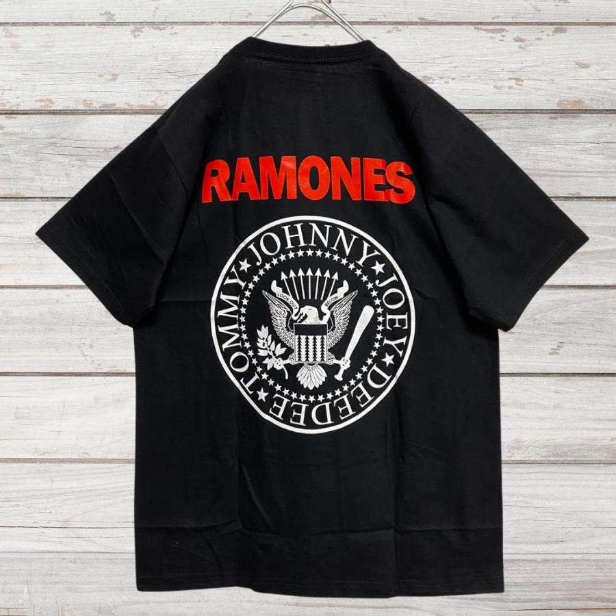 新品未使用  RAMONES ラモーンズ バンドTシャツ 半袖 ロックTシャツ  コットン プリント ブラック 黒 Lサイズ2345｜worldwatches｜03