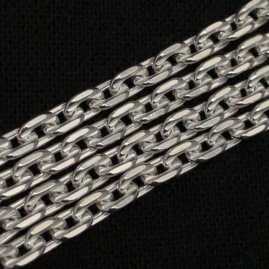 幅3mm 長さ60cm 新品 スターリングシルバー ネックレスチェーン 小豆