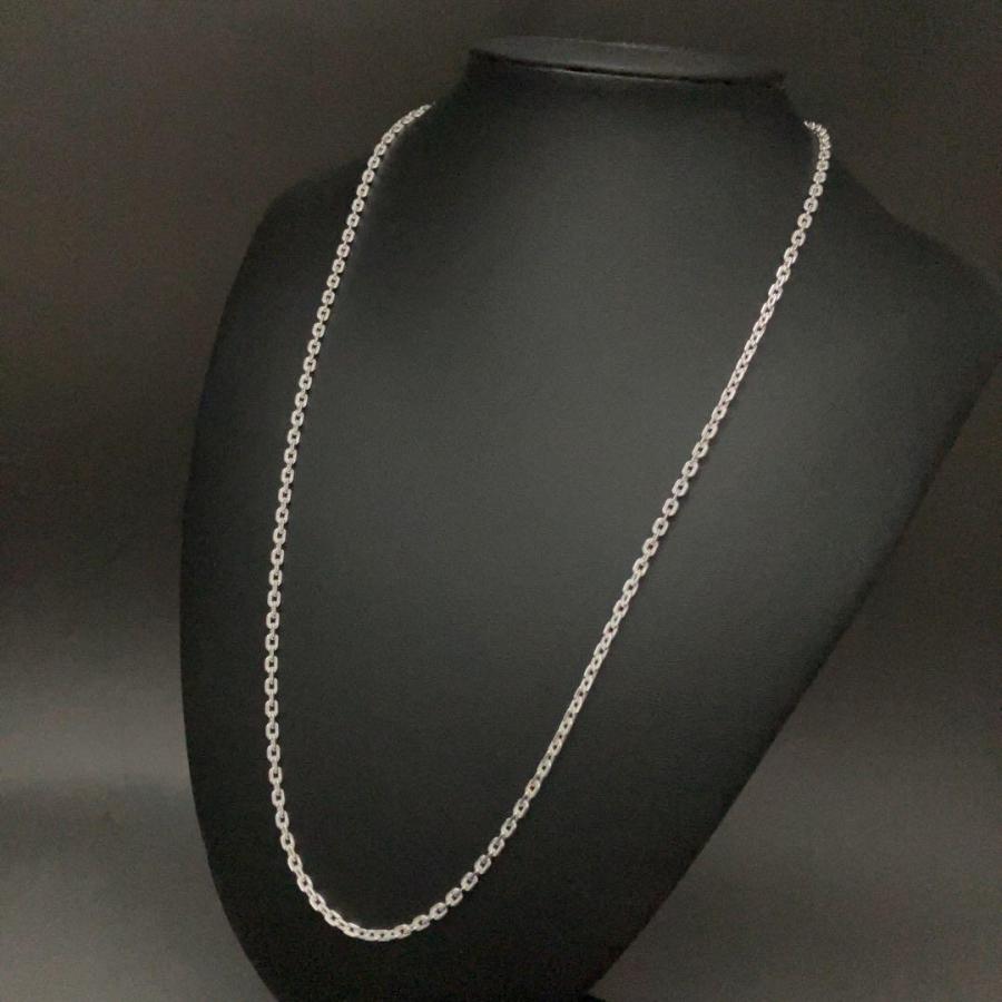 幅3mm 長さ60cm 新品 スターリングシルバー ネックレスチェーン 小豆