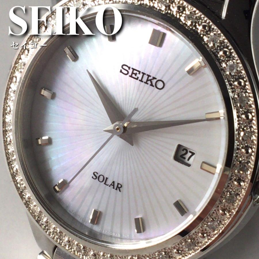 SEIKO（セイコー） シンプル ソーラー 電池交換不要 女性腕時計