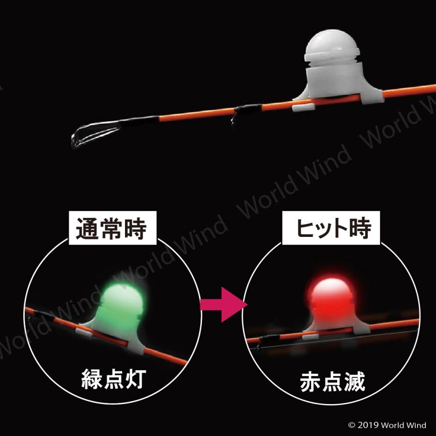 竿先ライト ヒットセンサー 穂先 LED 電池2個付 ナイター 防水 竿先ライト ヒットセンサー 穂先 LED 電池2個付 ナイター 防水