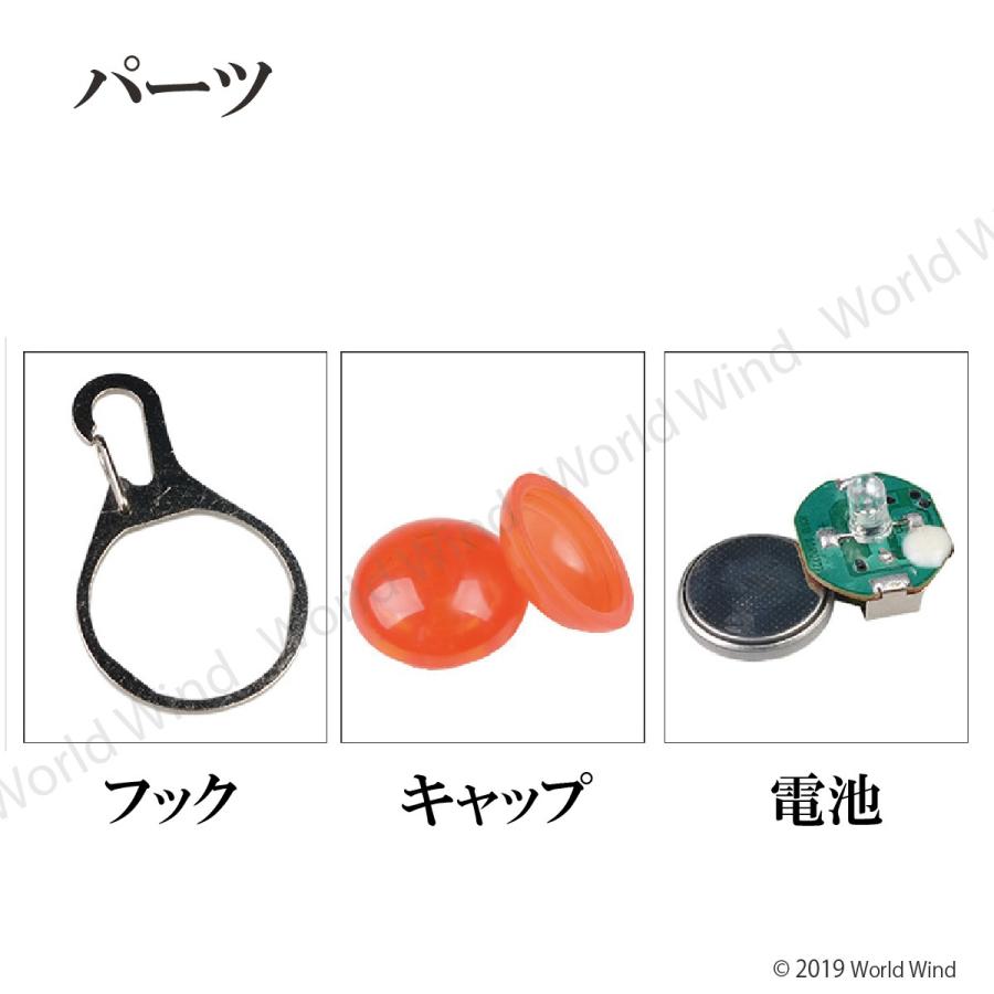 セーフティーライト 犬 首輪 ペット ライト 散歩 夜 キーホルダー ペンダント LED 光 カラビナ |  | 05