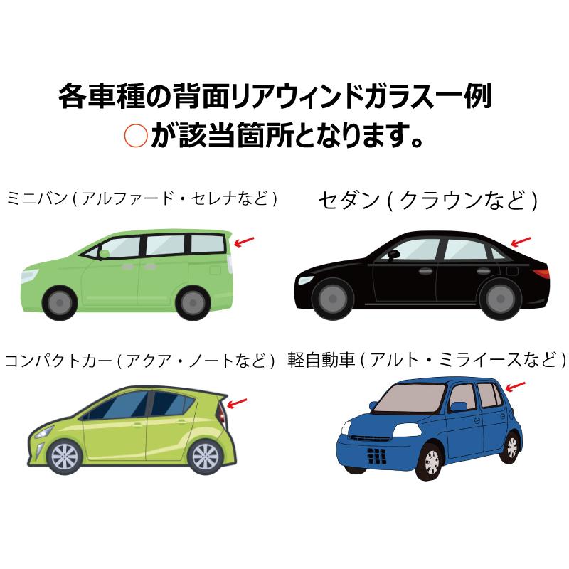 自動車 車種不明 リアガラス スモーク仕様 スモークIR パーツ単品販売】【背面バックドアフィルムのみ】 車種別