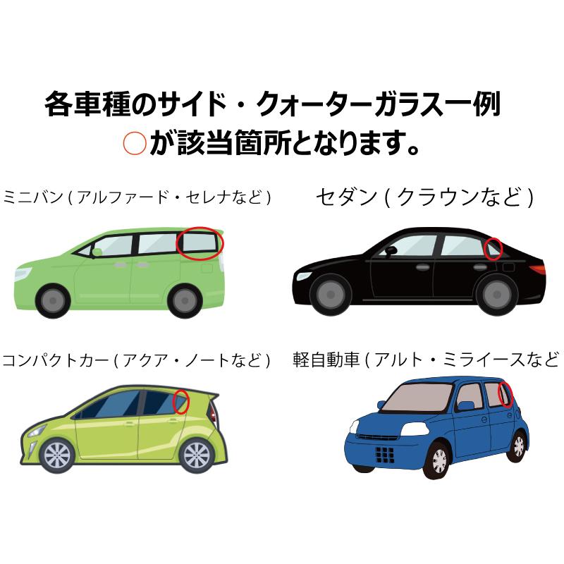 リアセットと同梱で送料無料 ノーマルスモーク パーツ単品 販売 サイド固定 Or 小窓フィルム片側１面のみ 車種別 カット済みカーフィルム スモーク Bubun Side Quarter Katamen ワールドウインド株式会社 通販 Yahoo ショッピング
