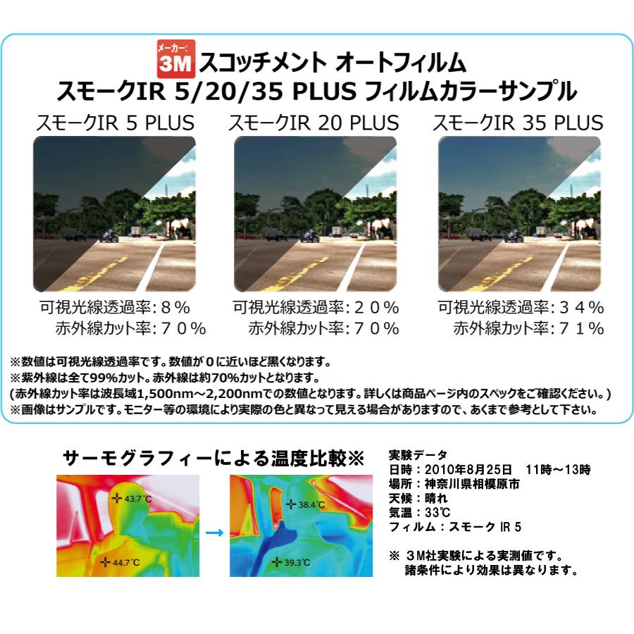 遮熱 3M スモークIR  bB (30系) 車種別 カット済み カーフィルム リアセット｜worldwindow｜04