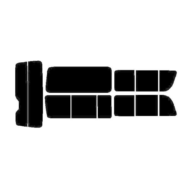 カーフィルム カット済み 車種別 スモーク ハイエース(ロング)　５ドア　ワイドボディ  (200系 1型〜3型) リアセット | ブランド登録なし