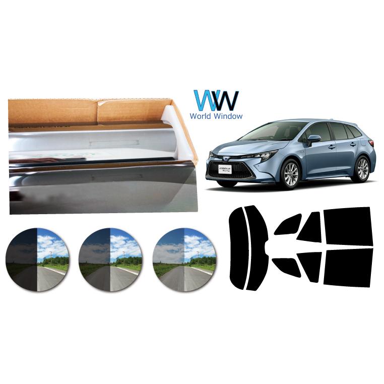 プラススモーク(原着ハードコートタイプ) カローラ ツーリング ワゴン (E210系) カット済みカーフィルム リアセット スモークフィルム | ブランド登録なし