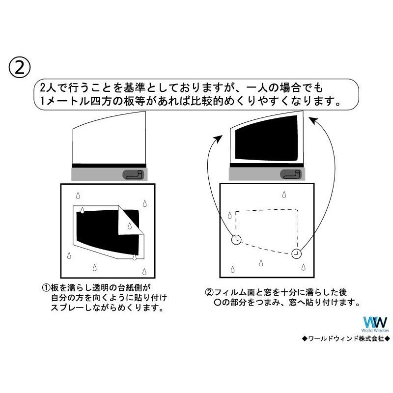 3M パンサー NV200 バネット VM/M20 ※1枚物固定ガラス用※ カット済み カーフィルム リアセット｜worldwindow｜10