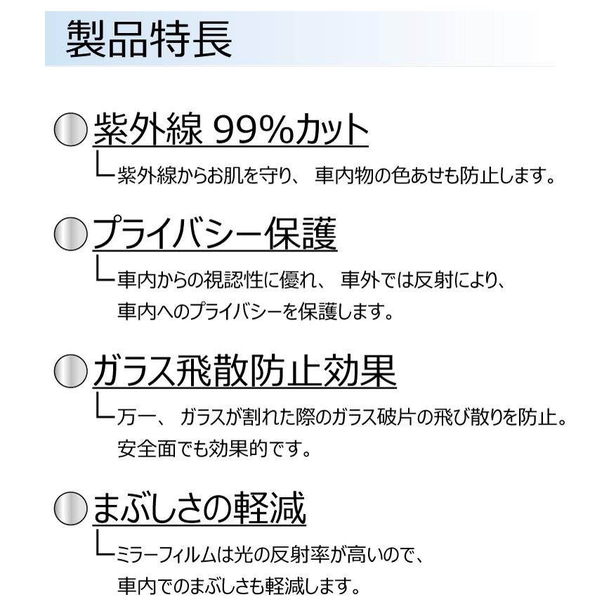 ミラータイプフィルム サンバー 前期　(TV1/2/TW1/2) カット済みカーフィルム リアセット シルバーフィルム | ブランド登録なし | 06