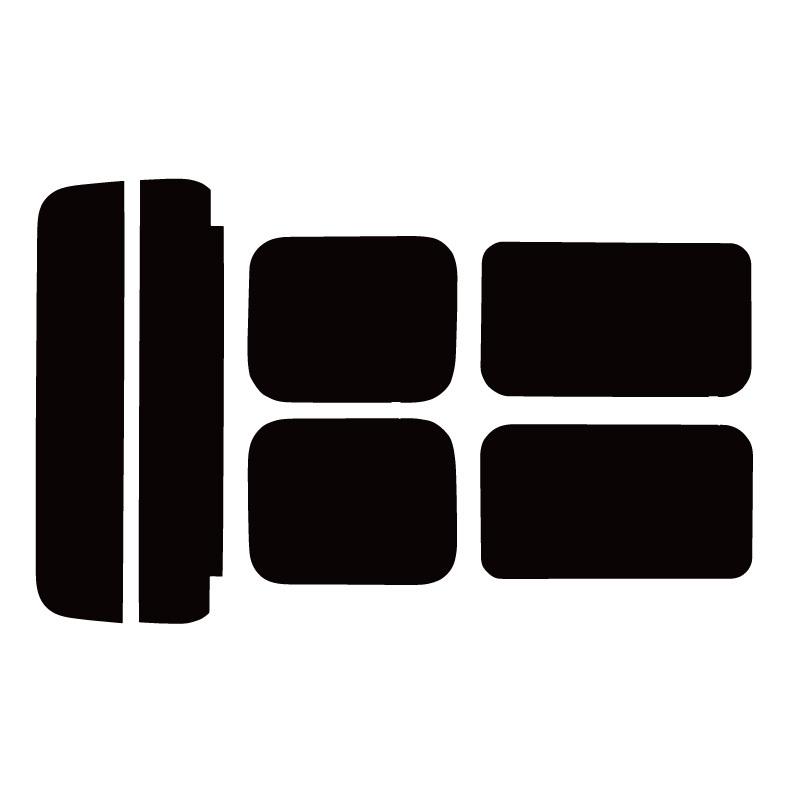 カーフィルム カット済み 車種別 スモーク スバル サンバーバン / ディアスワゴン (S700B/S710B) リアセット | ブランド登録なし | 01