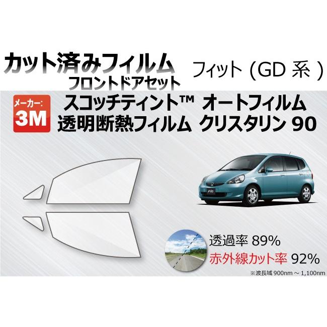 高品質 透明 断熱 フィルム 3m クリスタリン90 ホンダ フィット Gd系 車種別 カット済みカーフィルム フロントドア用 Fdh70 Cs90 ワールドウインド株式会社 通販 Yahoo ショッピング