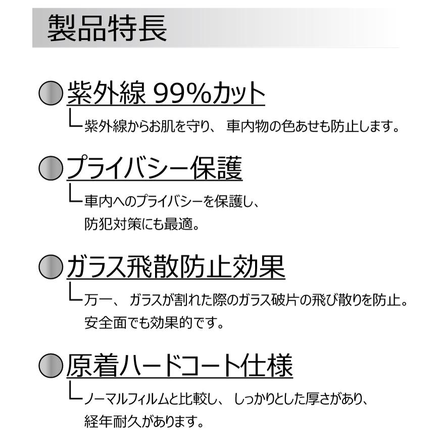 プラススモーク(原着ハードコートタイプ) インサイト (ZE2) カット済みカーフィルム リアセット スモークフィルム｜worldwindow｜05