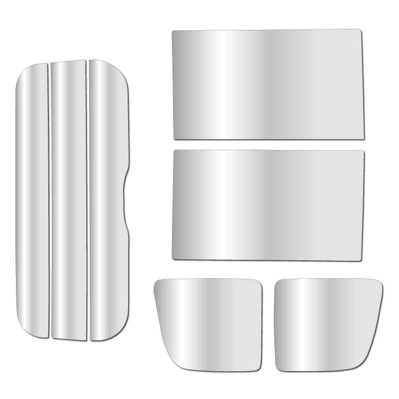 ミラータイプフィルム ミニキャブバン (DS17V) ※ハイルーフ仕様 カット済みカーフィルム リアセット シルバーフィルム | ブランド登録なし | 01