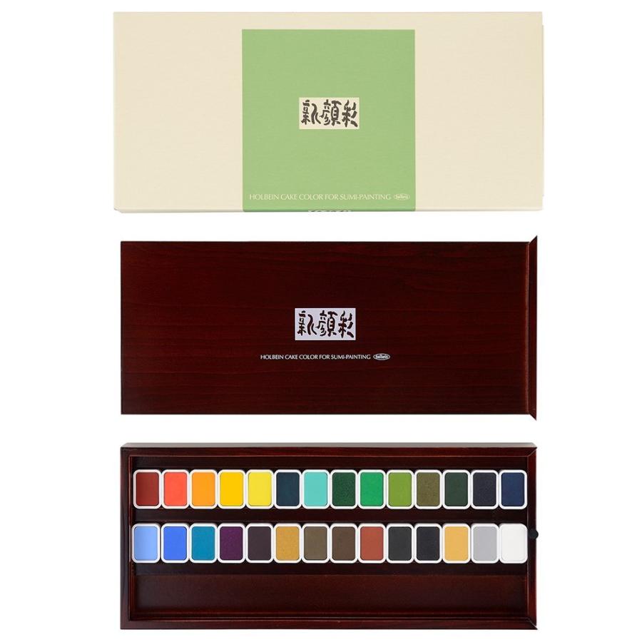 【特価セール】ホルベイン 日本画調固形水彩絵具 新顔彩 N353 28色セット 61SHmeiKTbL._AC_UF894,