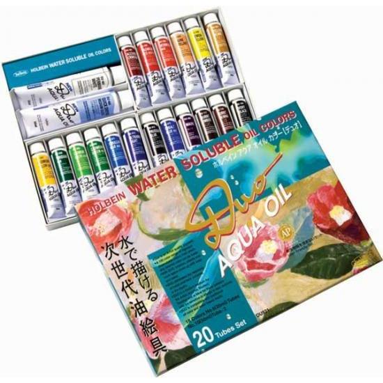 ホルベイン 水可溶性油絵具 アクアオイルカラー デュオ DU921 20本セット 023921