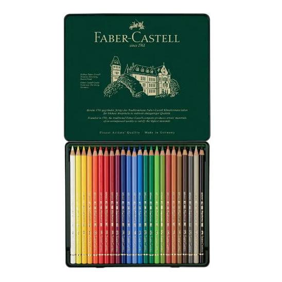 ファーバーカステル ポリクロモス色鉛筆 24色 缶入 110024 : Office