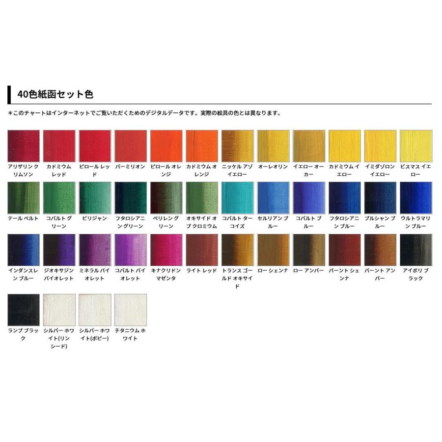 ホルベイン 高品位油絵具 ヴェルネ 20ml V198 40色 紙函全色セット 011198の画像