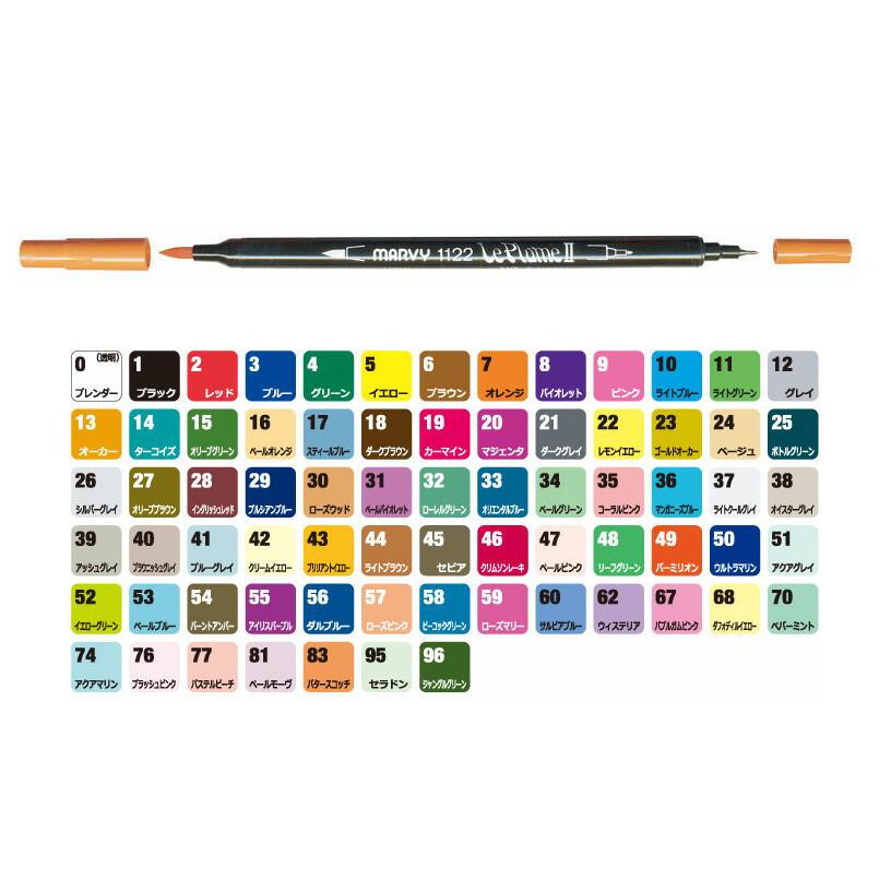 マービー 水性染料ツインマーカー ルプルームII 単品 5本入 : Office