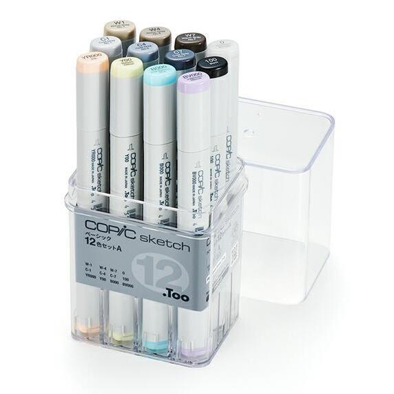 コピック 約200本 コピック（COPIC） .Too コピックスケッチ ベーシック 12色セットA