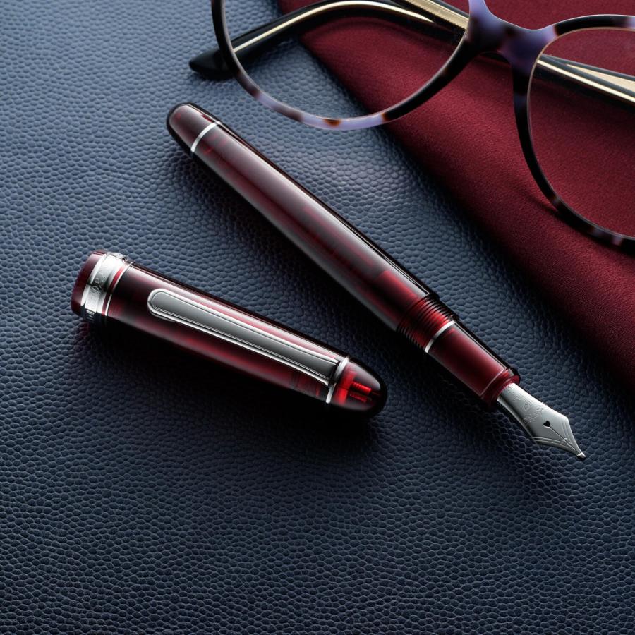 PLATINUM プラチナ万年筆 #3776 CENTURY ロジウムフィニッシュ #71 ブルゴーニュ 万年筆 PNB-18000CR B 太 1752714 | #3776 センチュリー | 01