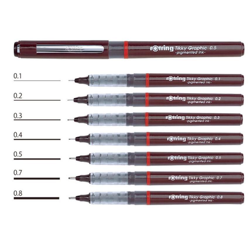 ロットリング ティッキーグラフィック ファイバーチップペン : Office