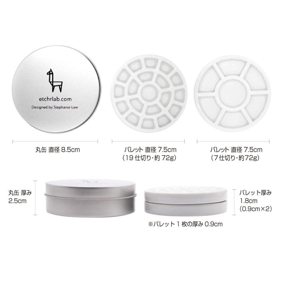 ホルベイン Etchr エッチャー 陶器製 ミニパレット 19仕切り 210166