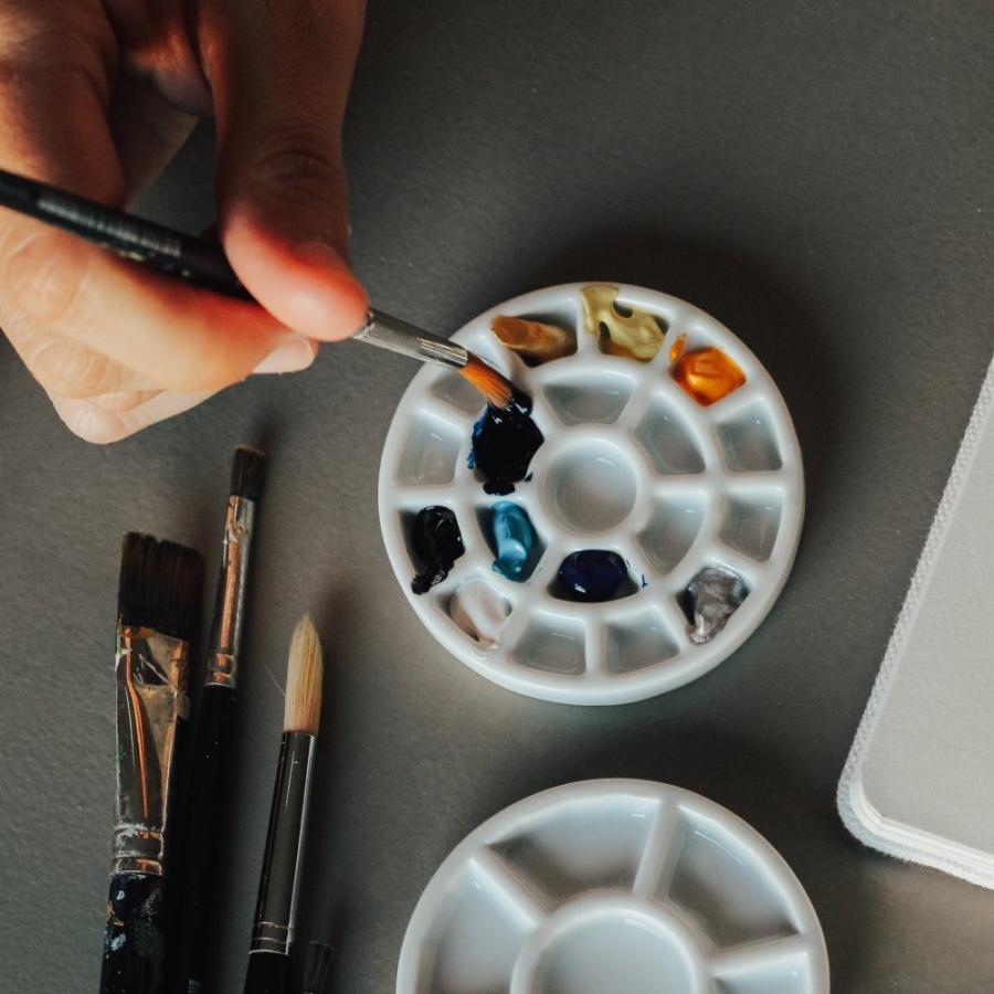 ホルベイン Etchr エッチャー 陶器製 ミニパレット 19仕切り 210166