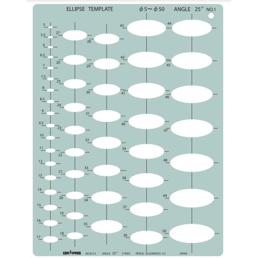 DRAPAS 楕円定規セット