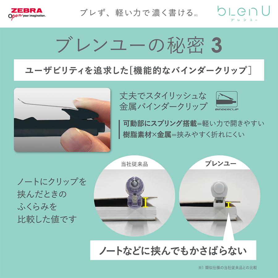 ゼブラ 油性ボールペン ブレンユー blenU 0.5mm パープル軸 黒インク BAS87-PU | ブレン | 05