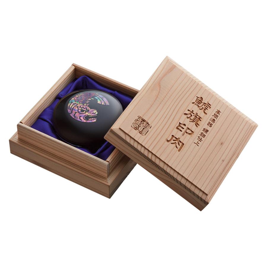 シャチハタ 高岡漆器 螺鈿仕上 鯱旗印肉 50号 鯱柄 MNUK-50A-1
