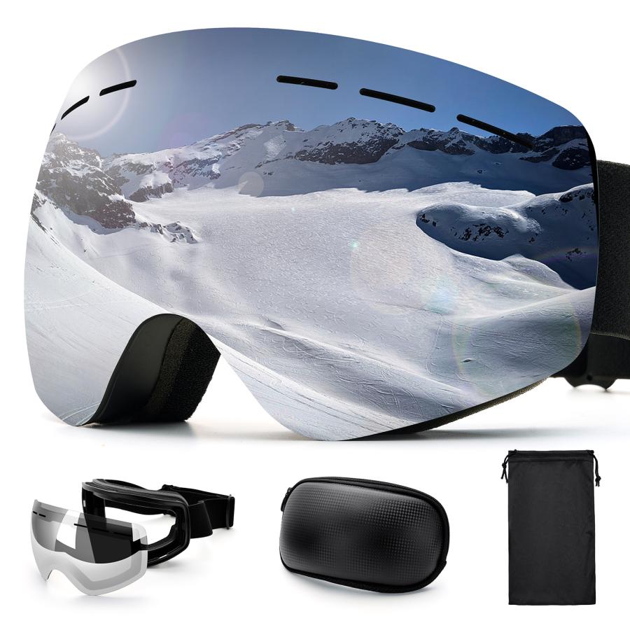 マグネット式 高性能 スノーボード スキー ゴーグル スノーゴーグル