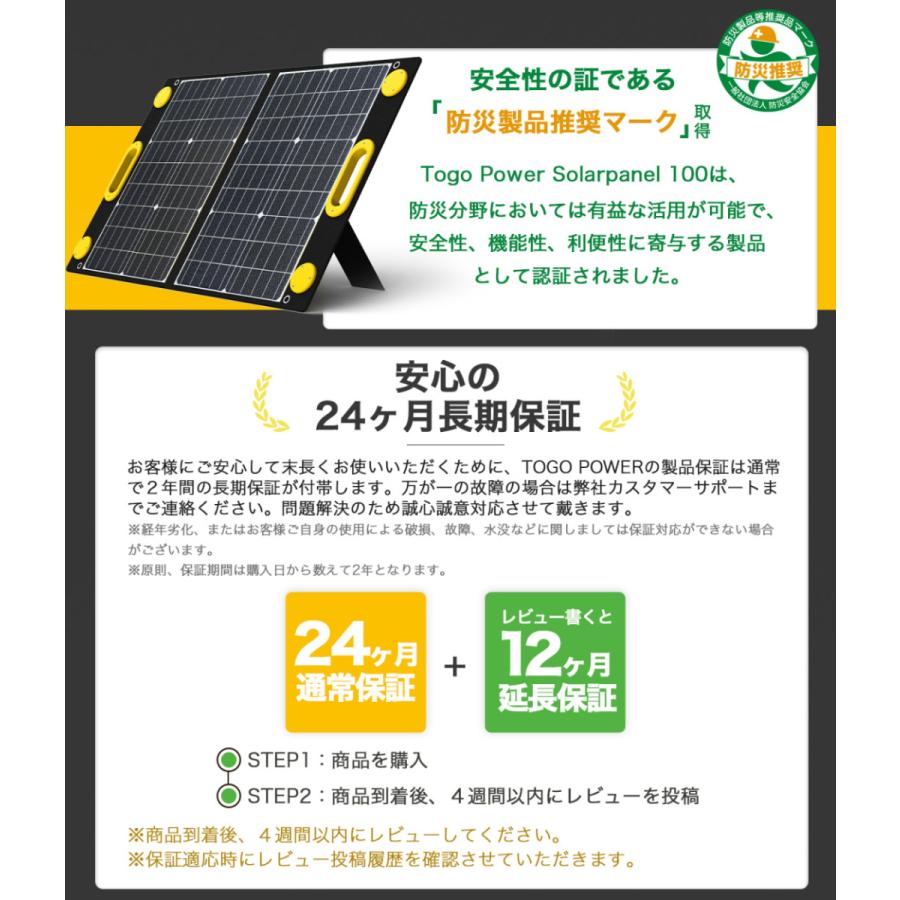 ソーラーパネル 折りたたみ 100W 18V 5.5A 23.5% 高変換効率 ソーラー