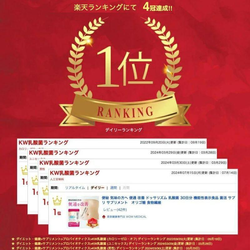 ドッサリズム 便秘 気味の方へ サプリ 便通 改善 乳酸菌 1日1粒目安 30 
