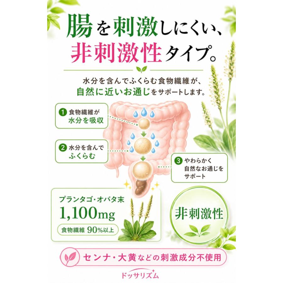便秘薬 非刺激性 お腹が痛くなりにくい ドッサリズムEX 15包 食物繊維 生薬 タイソウ配合 便秘 コロコロ便 お腹の張り 腹部膨満感 肌荒れ 個包装 指定医薬部外品 | ドッサリズム | 04