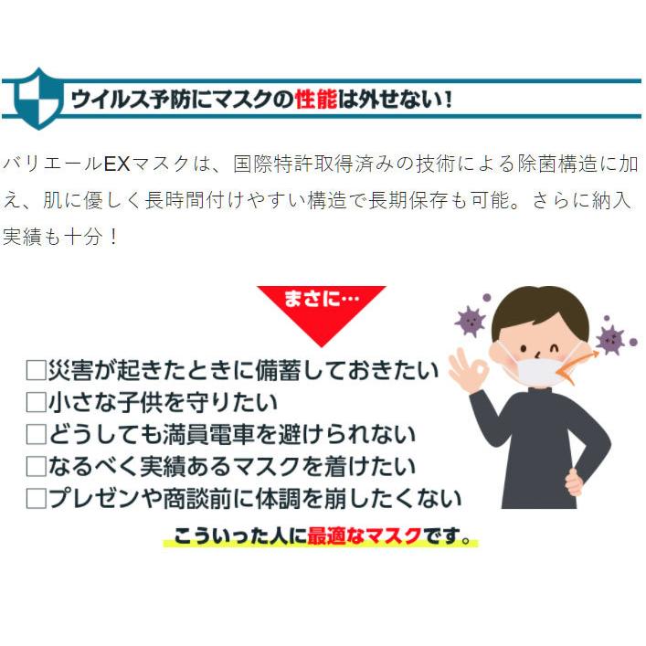 超高性能4層マスク バリエールEXマスク50枚入り 見えない飛沫や